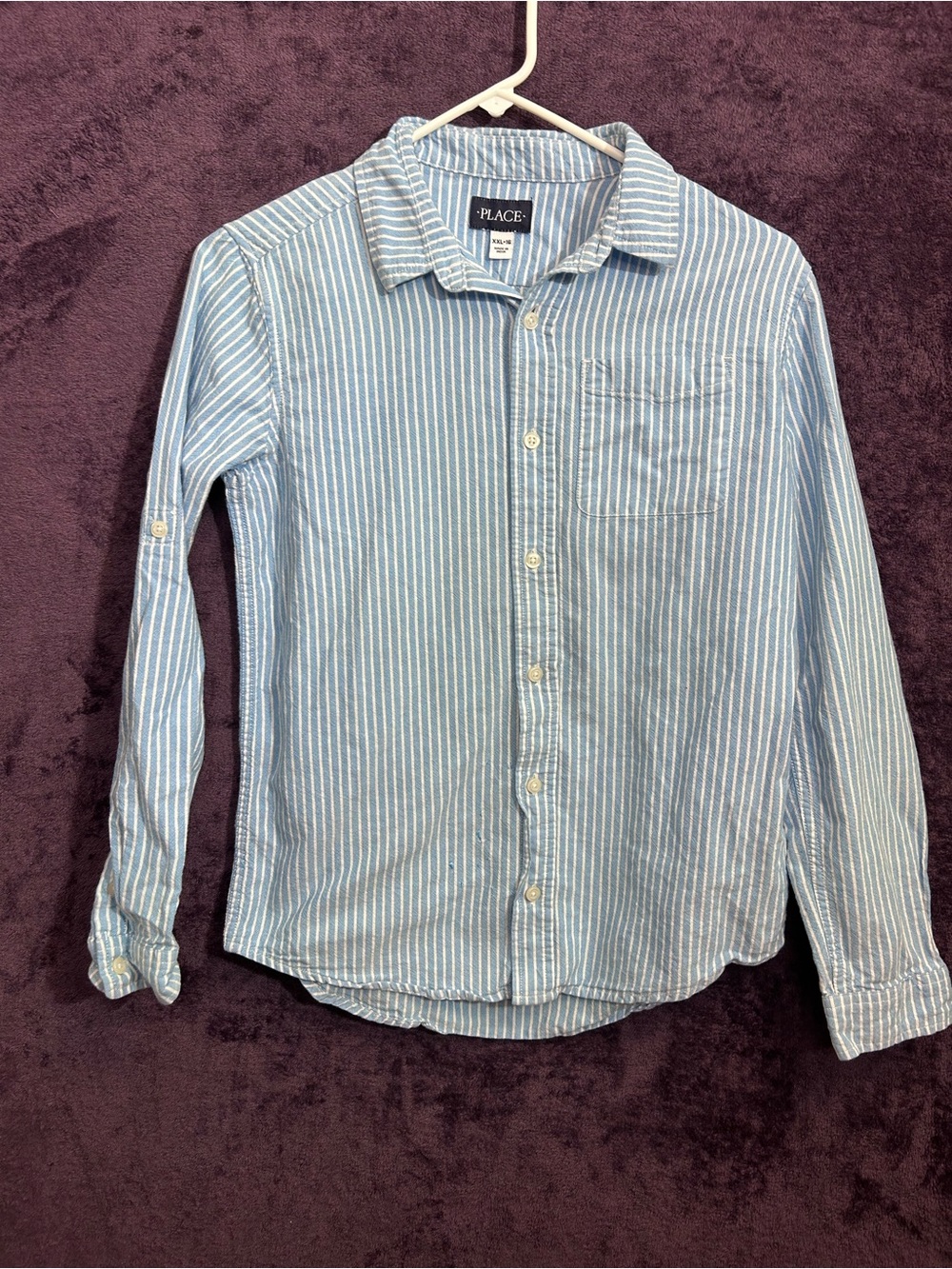 Place Light Blue & White Striped Casual Button-Down Shirt